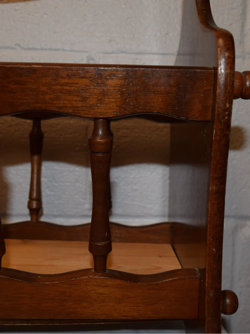 Vintage Jay Import Canterbury Style Wooden Magazine Rack